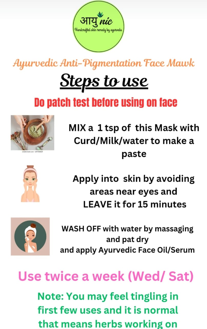 Ayurvedic Anti-Pigmentation Face Mask- 60 gm